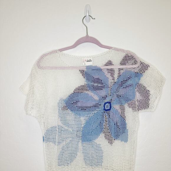 Lim's Vintage Hand Crocheted Island Flower Maxi Skirt Two Piece Set White Small - Picture 5 of 8